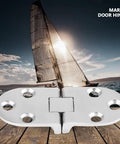 Marine Grade 316 Stainless Steel Door Hinges Mirror Polished Flush Mount 2 Pack For Cabin Hatch And Boat Compartments