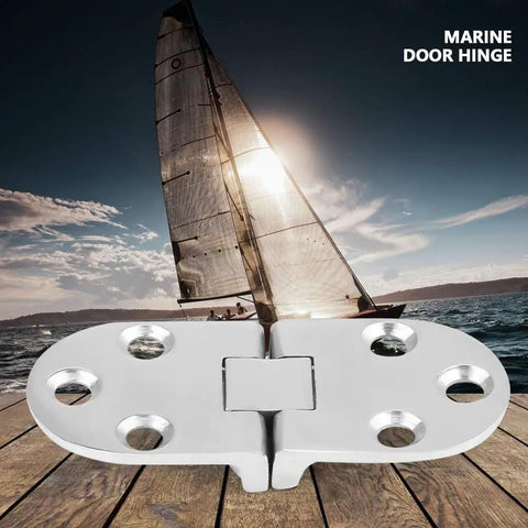 Marine Grade 316 Stainless Steel Door Hinges Mirror Polished Flush Mount 2 Pack For Cabin Hatch And Boat Compartments