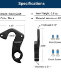 Cannondale KP284 Derailleur Hanger Replacement For Catalyst Trail Foray Rush, side and front view with 8mm 10mm screws
