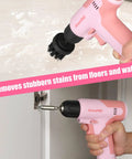 Pink Cordless Drill Kit With Three-Eighths Inch Keyless Chuck, 23-Piece Accessory Set used for cleaning and screwing in projects