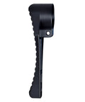 Cobra CNC Machined Aluminum Recoil Buttpad With Quick Detach Hole For 1.25 Inch Tube Black Ergonomic Lightweight Pad side view.