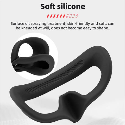 Sweat Proof Silicone Eye Pad For DJI Avata Goggles 2 Flight Glasses Cover, soft black silicone with textured surface detail