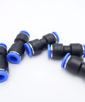 Push To Connect Fitting 5/16 Inch Tube OD Pneumatic Air Water Straight Union Two Way Connector Coupler Pack Of 5