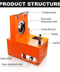 Heavy Duty Electric Hydraulic Hose Crimper For Auto And AC Lines 1200 Watt 110 Volt showing product structure and controls.