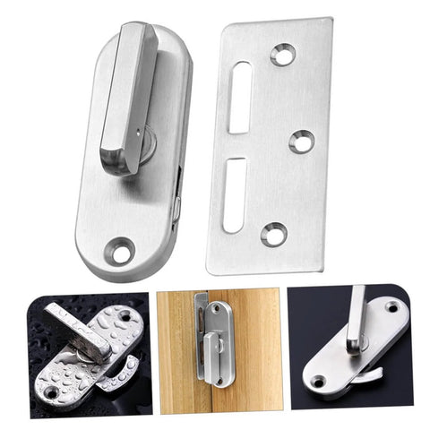 Stainless Steel Sliding Door Lock Latch Privacy Bolt With Countersink Design For Barn Doors And Interior Sliding Doors
