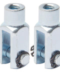Two Pack Air Cylinder Rod Clevis End Fittings, 40mm Length, M8x1.25 Female Thread, Y Connector, Iron Construction, Durable And High Strength, Easy To Install, Perfect For Pneumatic Systems, DIY Projects, And Machinery, shown front view