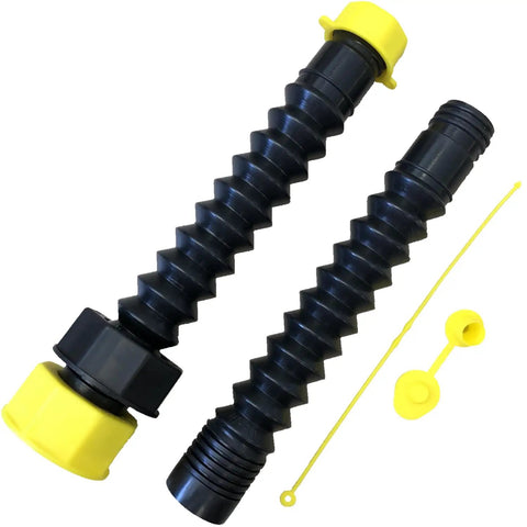 Hi-Flo Industrial Can Spout Replacement With Flexible Nozzle for Deluxe Cans and Water Jugs, Universal Long Reach Extension shown