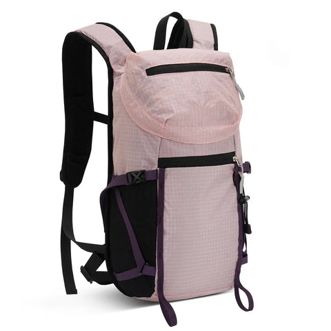 Lightweight 25L Outdoor Daypack For Men With Breathable Mesh Back, Tear Nylon Construction, Anti Theft Zipper, Water Resistant Backpack, pink color