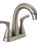 Broadmoor Centerset Brushed Nickel Bathroom Faucet With Pull Down Sprayer, 4 Inch 3 Hole Sink Faucet, stainless finish visible