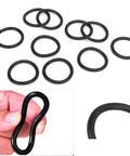 10 Pack Bumper Fasteners Replacement Quick Release Clips For Cars Rubber Gasket Bands Universal Safe Mounts displayed on white background.