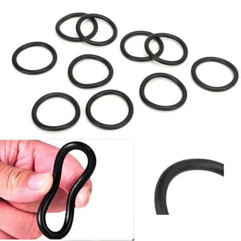 10 Pack Bumper Fasteners Replacement Quick Release Clips For Cars Rubber Gasket Bands Universal Safe Mounts displayed on white background.