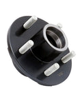Trailer Hub Spindle Kit For 5 Bolt 4.5 Inch Bolt Circle On 3500 Lb Axles With 1 3 8 Inch To 1 1 16 Inch Tapered Spindles Outer Races Preinstalled