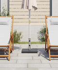 Heavy Duty Granite Square Parasol Base For Patio Umbrellas With Dual Adapters Fits Variety Of Pole Sizes Ideal For Poolside Yard Garden