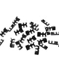 Beefy Metal Baseboard Corner Protectors Set Of 6 Iron Skirting Guards for wall corners in black finish on display