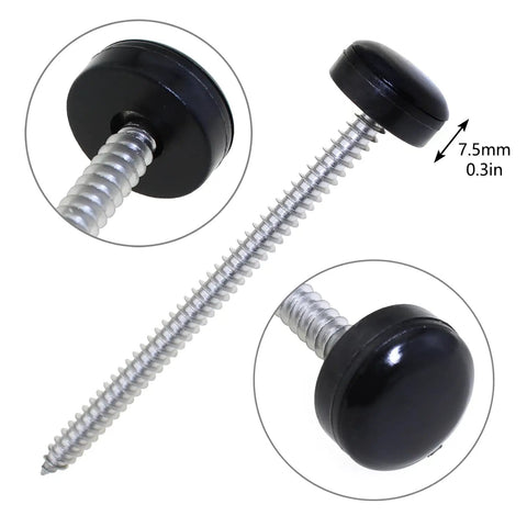 Heavy Duty 3 Inch Shutter Screws With Black Vinyl Caps Bulk Pack Of 24 Stainless Steel Fasteners Built Like A Tank Hardware for exterior use.