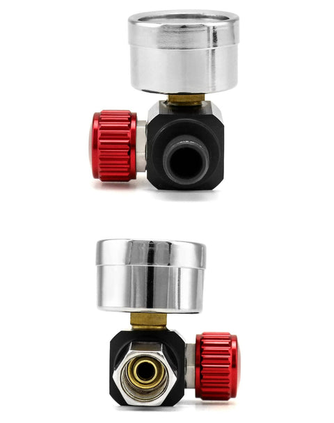 Pro Grade Air Pressure Regulator Kit With Gauge For Spray Guns And Air Tools Quarter Inch G Thread Inlet And Outlet Adjustable Valve Aluminum