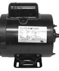 Beefy 1 HP Painted Boat Lift Motor 56 Frame Replacement 220 Volt Flat Plate Dock Hoist with clear label and specifications.