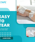 Nonwoven Medical Surgical Tape Pack Of 4 Soft Breathable Wound Dressing Tape 3 Inch By 10 Yard Easy Tear in use on arm.