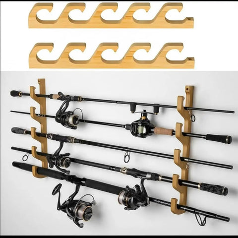 Dope Wood Rod Holder for Easy Garage Storage ✓