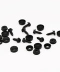 24 Piece Rustproof License Plate Screws With Caps Black Stainless Steel Universal Fit Fasteners Kit For Cars Trucks SUVs And Motorcycles