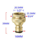 Brass Hose Quick Connector Kit 20 Piece Set M22 M24 One Half Inch Three Quarter Inch One Inch Threaded Adapters For Garden Faucet Irrigation No Sweat Easy Install Plug And Play brass adapter with 1/2 in and G3/4 in threads