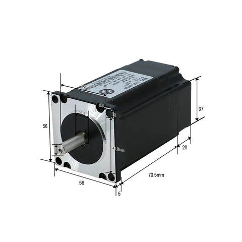 NEMA 23 Closed Loop Stepper Motor 285 Oz In 2 Nm 3A With HBS57H Servo Driver 24 80V And 3 Meters Encoder Cable For CNC Machines 3D Printers And Robotic Projects Beefy Torque And Reliable Performance. NEMA 23 motor dimensions