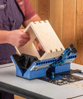 Person using Deluxe Spline Jig For Boxes And Frames Pro Grade Router Table And Table Saw Compatible Easy 45 Degree Setup