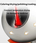 Smooth Operator Sugar Coating Machine With Steady Heat Controls For Shiny Candy Polish And Fast Tablet Glazing; interior close-up showing constant temperature drying.
