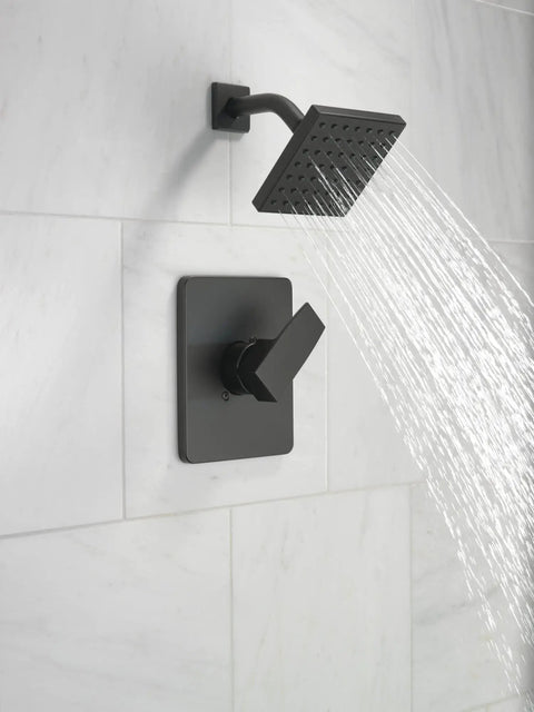 Matte Black Shower Faucet Trim Kit With Head And Handle, Universal MultiChoice Compatibility, High Power Full Body Spray