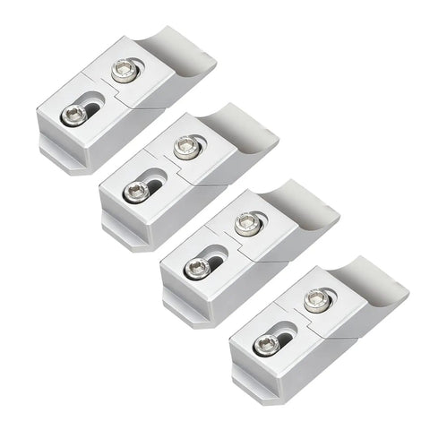 Low Profile Aluminum Side Clamp Vise Kit With 60kN Holding Force, four aluminum side clamps for CNC setup.