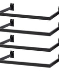 Slatwall U Shaped Hangrail 24x12 Inch Tubing For Retail Displays And Home Garment Storage Durable Steel With Powder Coat Universal Fit On Most Slatwall Panels For Garage And Closet Organization