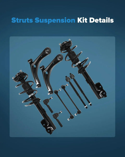 Front Struts Suspension Kit For Dodge Caliber 2009 2010 2011 2012 And Jeep Compass Patriot 2007 2017 Bolt In Front Shocks And Struts Assembly
