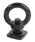 Hella Tough Stainless Steel T Track Mount Tie Down Anchors With M8 Heavy Duty T Slot Locking Rings, black M8 anchor detail.