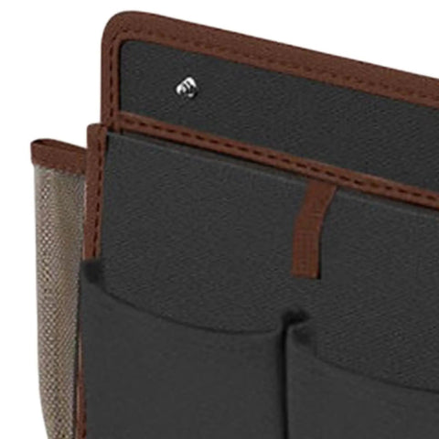 Close-up of Heavy Duty RV Wall Organizer with Adhesive Pockets, large capacity storage for campers, showing details of pockets