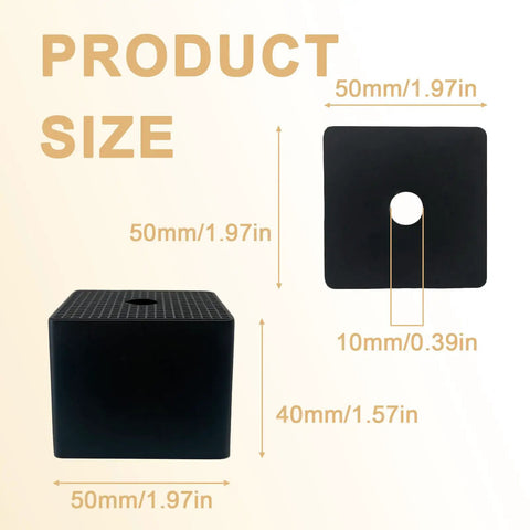 4 Pack Beefy Heavy Duty Rubber Anti Vibration Pads 50x50x40 Mm 2x2x1.6 Inches For Washing Machines Dryers Refrigerators AC Units Treadmills Furniture Legs And Industrial Machinery Home Office Gym Use, 50x50x40 mm