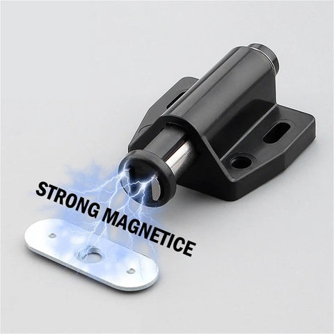 4 Pack Magnetic Push Latch For Cabinets And Drawers Push To Open Easy Access with strong magnetic feature shown