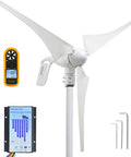 Wind Turbine Generator 12V 400W With 30A Hybrid Charge Controller For Solar And Wind Power, 23.4 inch nylon carbon fiber blades, tools shown