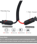 Heavy Duty MC-4 To 50A/600V Anderson Solar Panel Connector Cable, 10 AWG tinned copper, male and female plugs, 1.34ft length