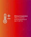 Heavy Wall Heat Shrink Cable Sleeves Red Industrial Grade Waterproof Wire Protection Covers For Direct Burial And Submersible Splices Pack Of Three showing a thermometer icon and minimum shrink temperature of 250 °F.