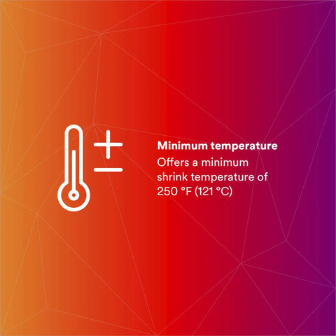 Heavy Wall Heat Shrink Cable Sleeves Red Industrial Grade Waterproof Wire Protection Covers For Direct Burial And Submersible Splices Pack Of Three showing a thermometer icon and minimum shrink temperature of 250 °F.