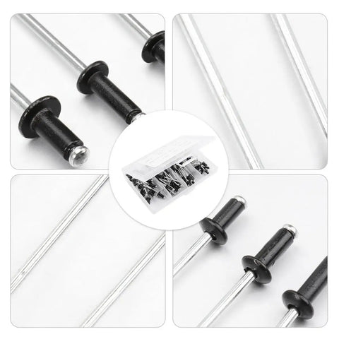 Heavy Duty Blind Rivet Kit Aluminum Alloy With Burr Free Pull Rods 120 Pcs M2 Point 4 M3 Point 2 M4 multiple view