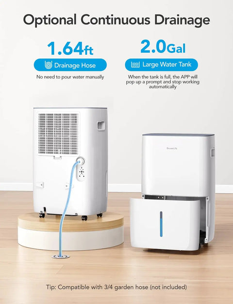 Smart Wifi Dehumidifier With App And Voice Control Alexa Google Compatible Covers Up To Four Thousand Five Hundred Square Feet Heavy Duty Basement Moisture Buster That Totally Slaps For Keeping Rooms Bone Dry And Super Comfy