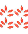 20 Pack Top Shelf Automatic Chicken Water Nipples With 360 Degree Stainless Steel Flow No Fuss Screw In Poultry Drinkers. Red nipple design.