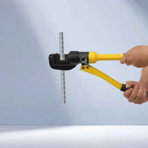 13 Ton Hydraulic Rebar Cutter Tool For Pros And Builders Manual Hydraulic Rebar Cutter in use cutting steel rebar
