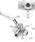 Three Eighth Inch NPT Female High Pressure Hydraulic Ball Valve Three Way 7250 PSI Workhorse for Water Oil and Gas Flow Control