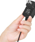 Hand holding Universal AC DC Power Adapter For Yaesu VX-8DR Handheld Ham Radio Transceiver Rock Solid Power Supply Cable