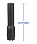 Dual Band Ham Radio Antenna For 136 174 MHz And 400 470 MHz Two And A Half Inch Mini Soft Whip SMA Female Omni Directional 3 dBi Gain