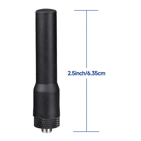 Dual Band Ham Radio Antenna For 136 174 MHz And 400 470 MHz Two And A Half Inch Mini Soft Whip SMA Female Omni Directional 3 dBi Gain