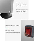 No Sweat Electric Commercial Salad Spinner 22 Liter Auto Timer vegetable dryer showing anti-slip foot mats and waterproof switch button.