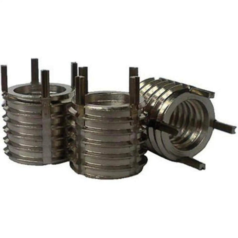 Pro Grade Heavy Duty Key Locking Insert With M6 X 1 Internal Thread And External M12 X 1.25 Size Machined From 303 Stainless Steel For Rock Solid Repairs Quick Drop In Fit On Aluminum And Steel Parts